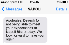 restaurant feedback system